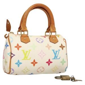 LOUIS VUITTON Monogram Multicolor Mini Speedy Bag White M92645